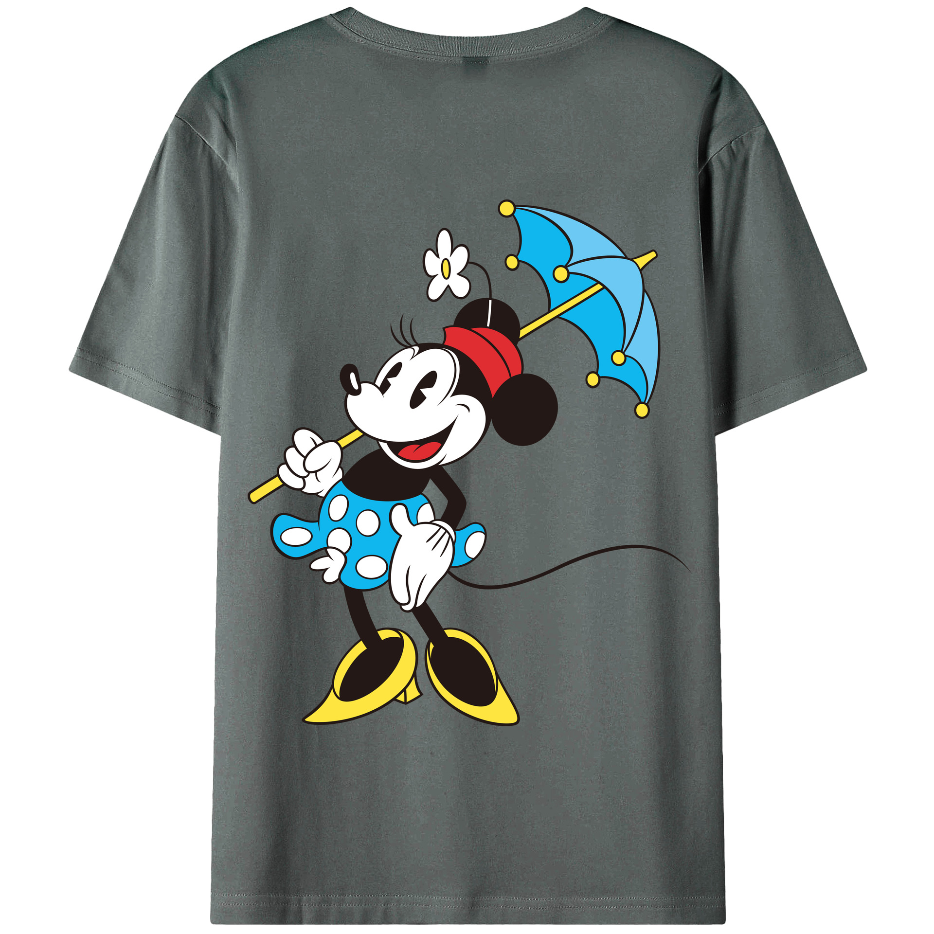 （画像用） ミッキーマウス Mickey Mouse 綿100％半袖Tシャツ（背面プリント）